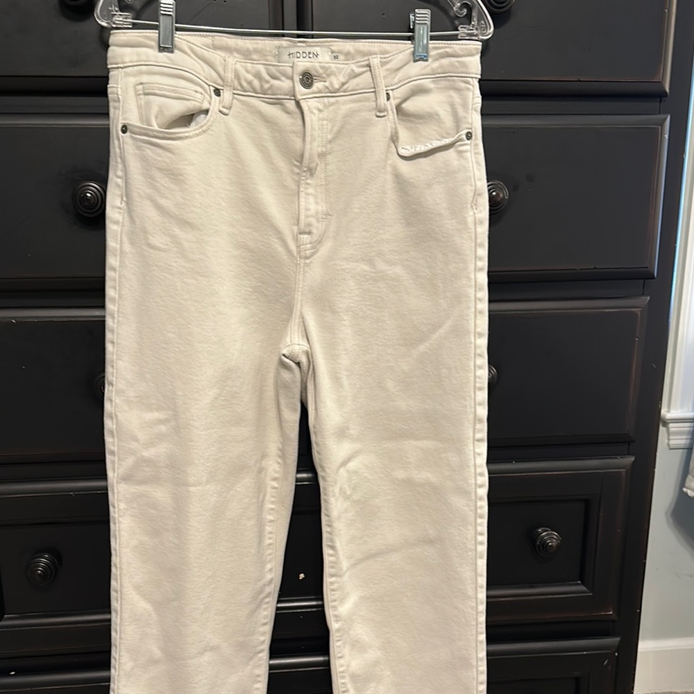 Hidden Tracey Stone Straight Leg High-Waisted Cropped Jeans